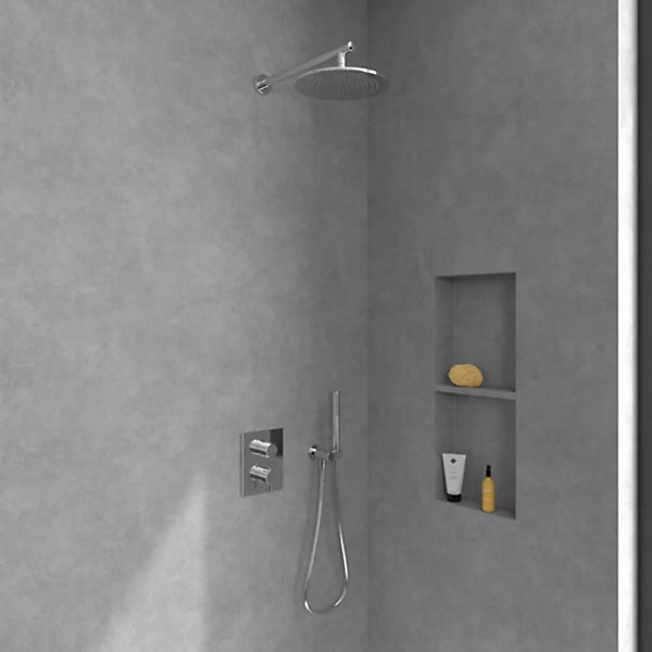 Façade thermostatique 2 voies VILLEROY ET BOCH Conum Chrome   corps encastré
