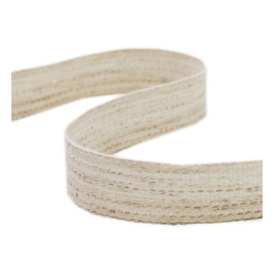 Natural Cotton Ribbon 15mm x 2m
