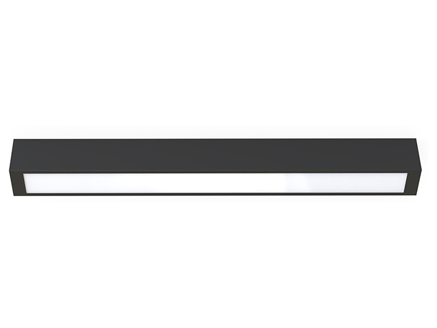 Lampa sufitowa Straight LED 62 cm stalowa czarna