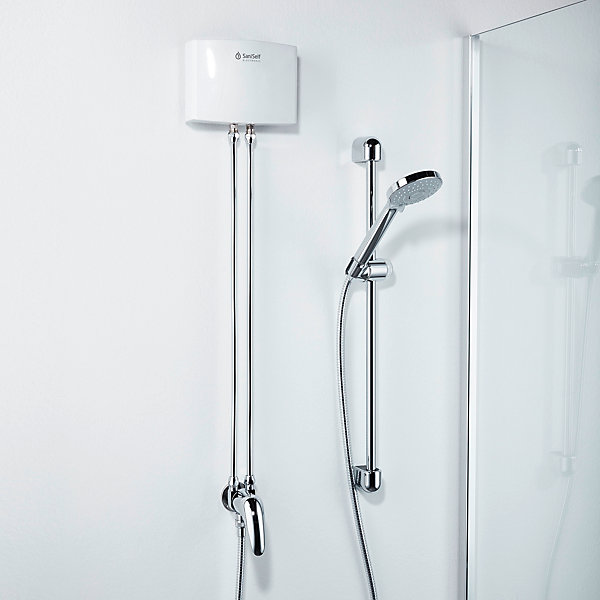 Chauffe-eau électrique instantané sur-évier avec douchette Clage 5.7 kW