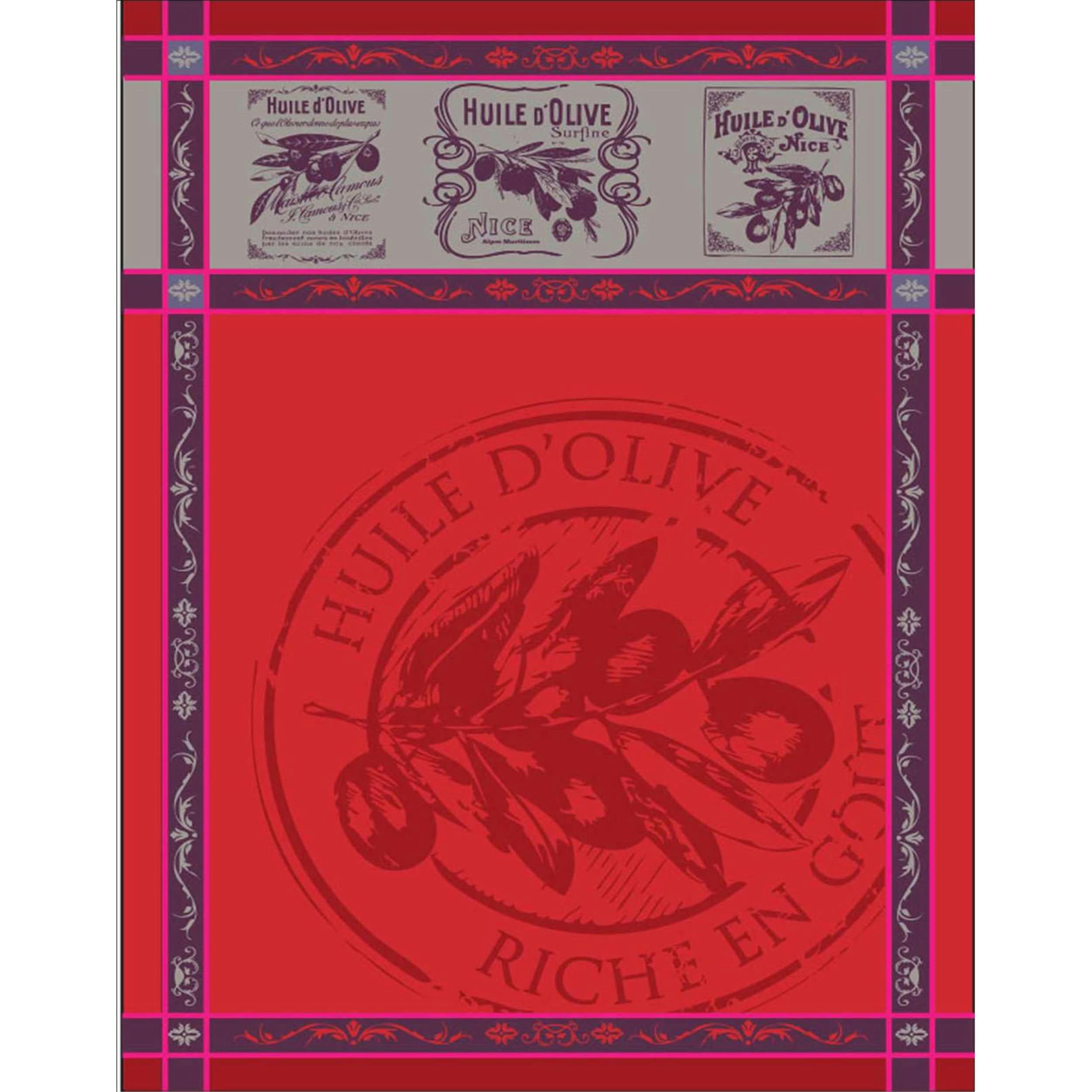 PICHOLINE - Torchons en coton bleu 50x70