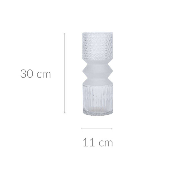 Wazon szklany cylindryczny, 30 cm