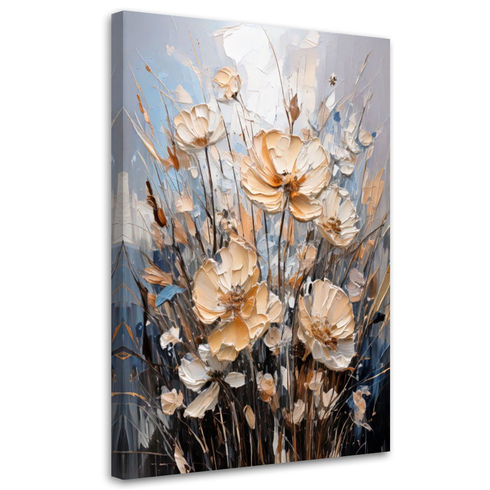 Feeby Obraz do salonu, Kwiaty Impresja Pastelowy Bukiet 40x60