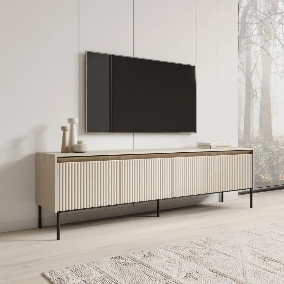 Meubella - TV-Meubel Timoteo - Beige - 193 cm