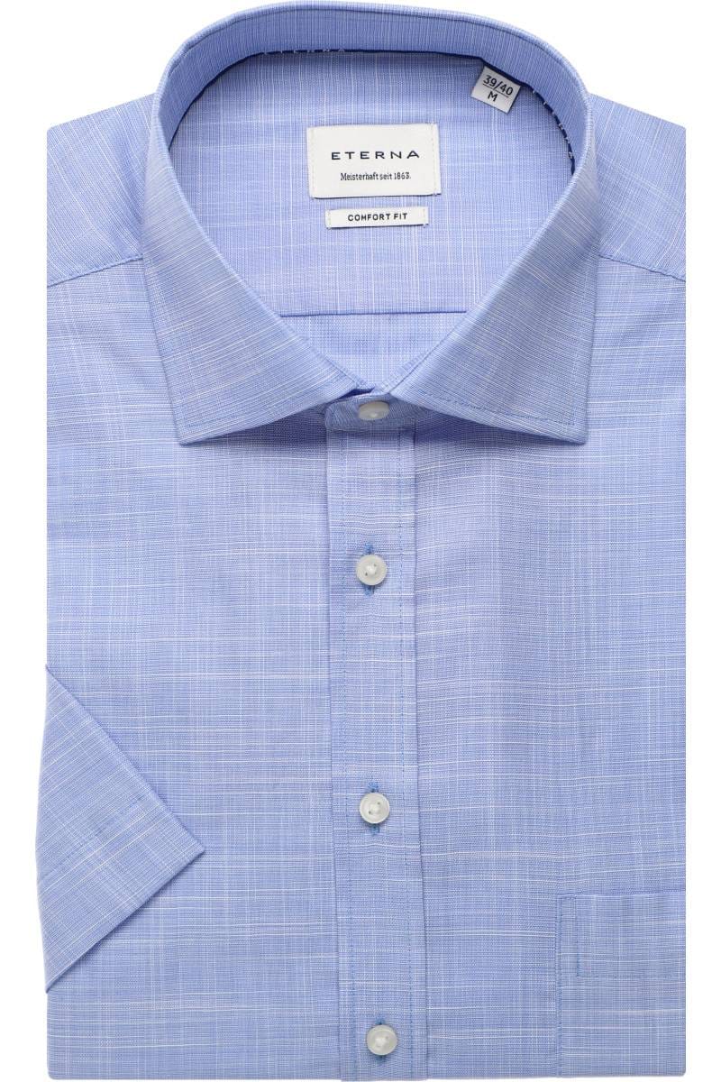 ETERNA Comfort Fit Tencel Hemd blau, Einfarbig
