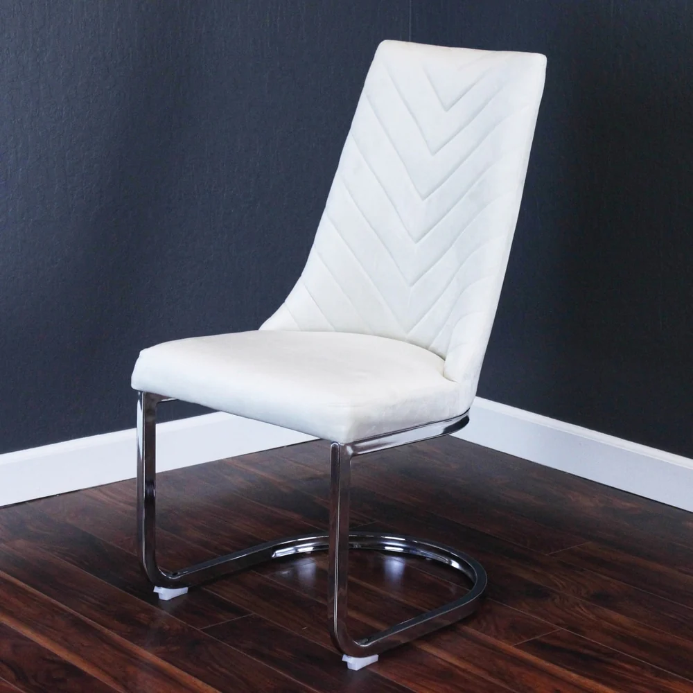 Silver Orchid Duse Velvet Chair