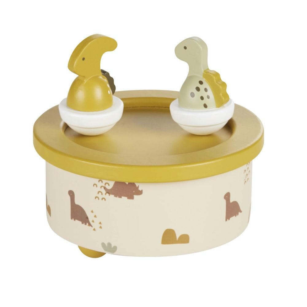 YUMA - Boîte à musique dinosaures jaune et verte