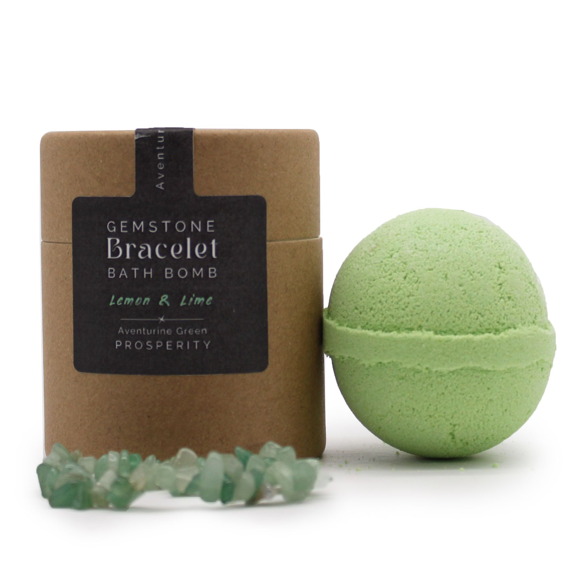 KDMD Green Aventurine Gem Bracelet Bath Bomb