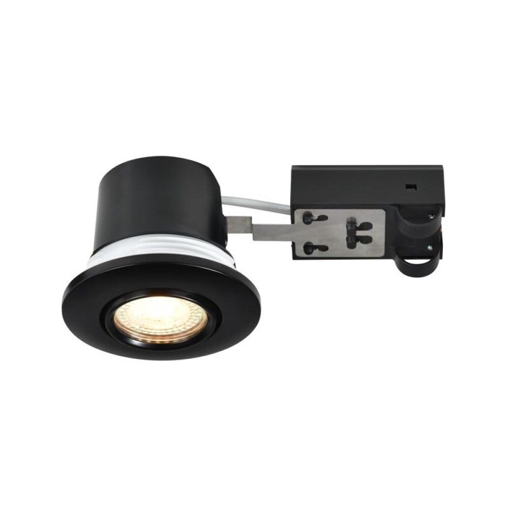 SPOTLIGHT NORDLUX UMBERTO INNFELT GU10 IP44 SORT Ø8 CM