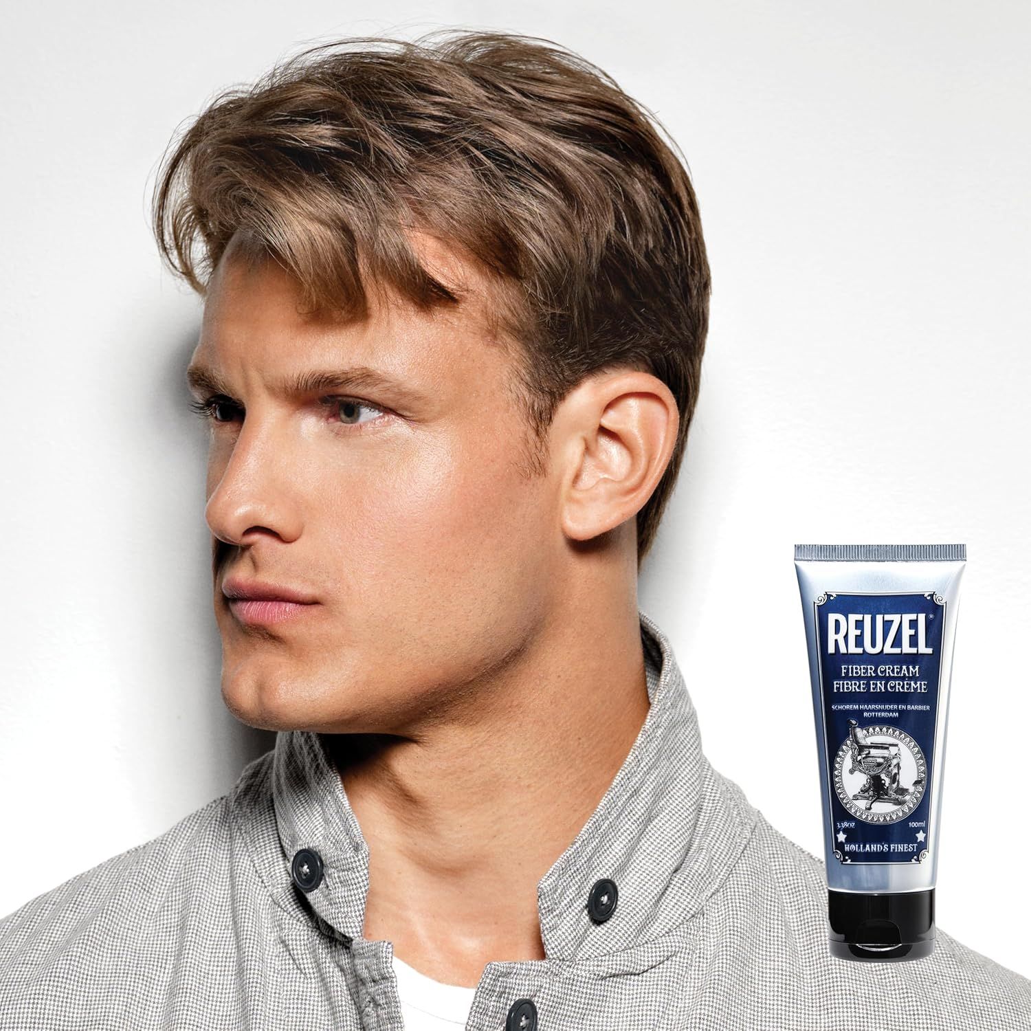 Reuzel Fiber Hair Cream for Men - Adds Fullness and Structure - 100 ml