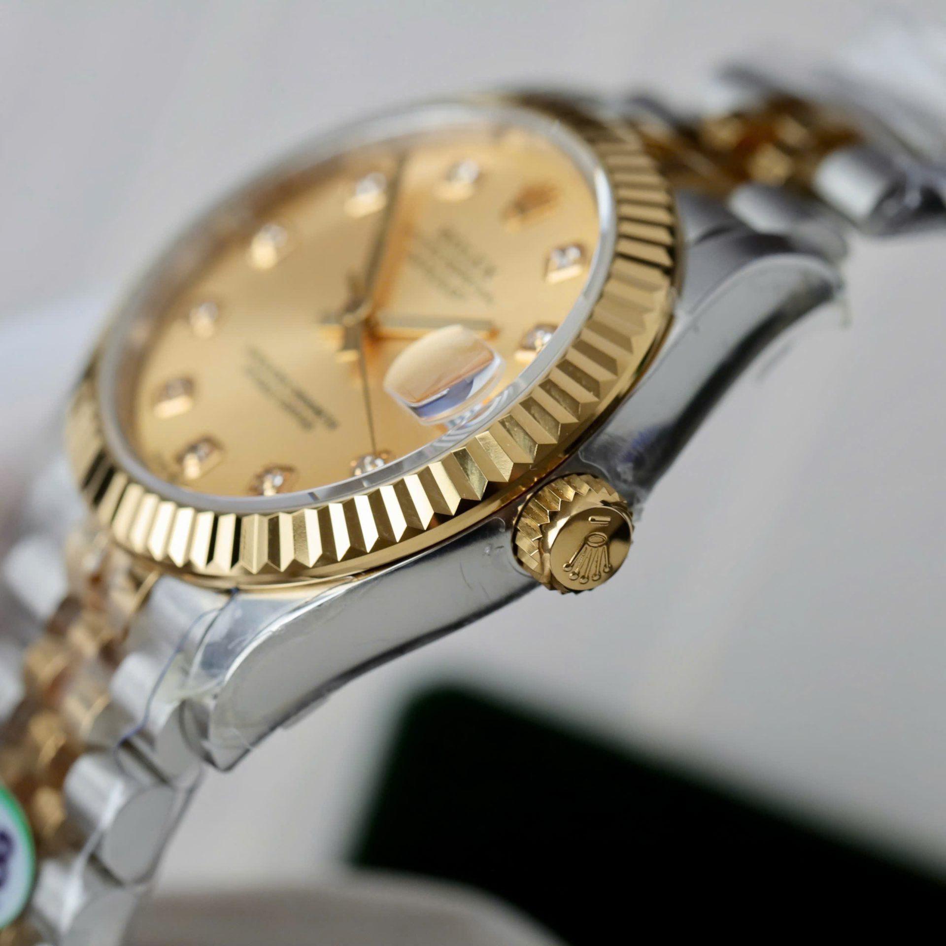 Rolex Datejust 278273 SS/YG Plated Champagne Dial CZ Diamonds 31mm Jub THBF Replica