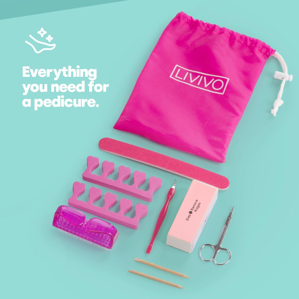 LIVIVO Nail Grooming Kit with Buffer and Cuticle Tools