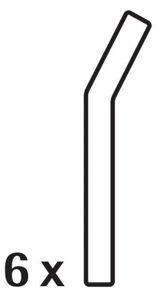 BARIC Glass straws 6 pcs. 220 mm with brush