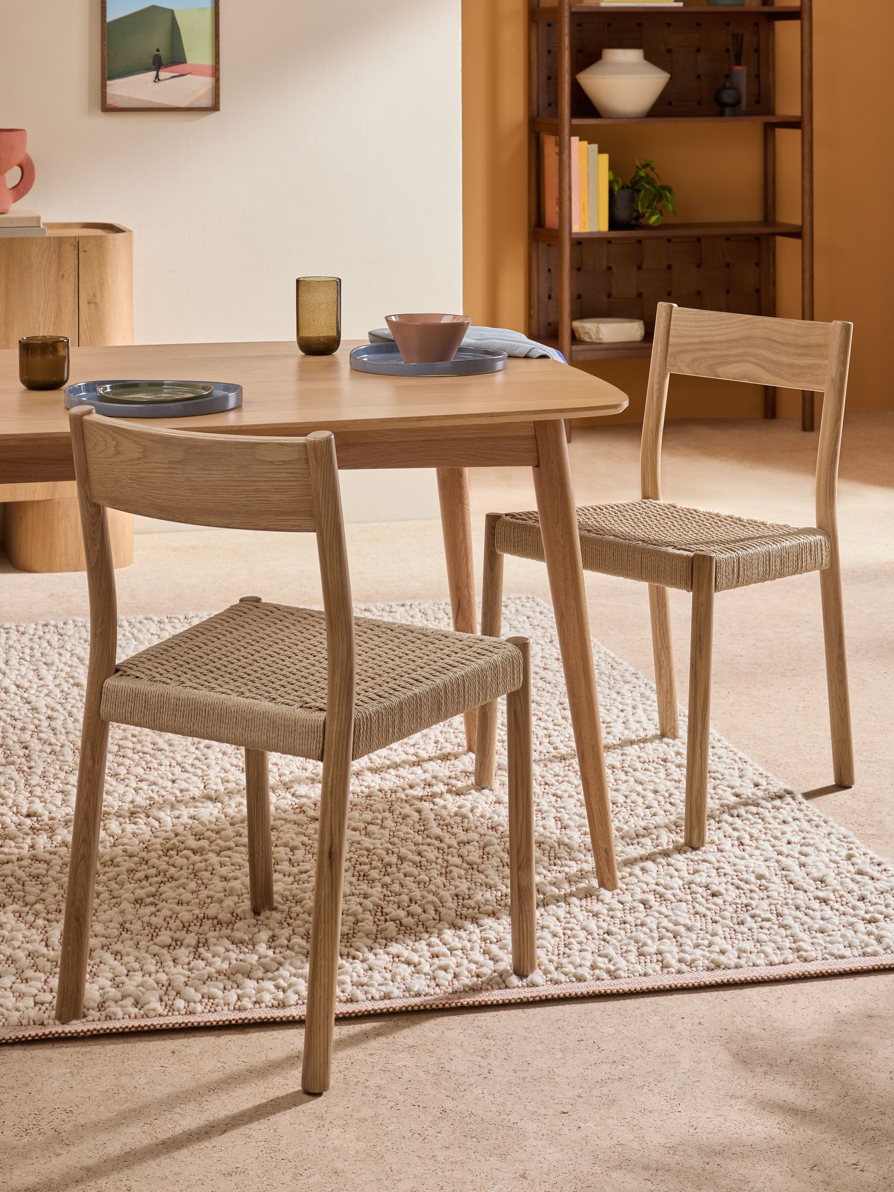 Set of 2 Natural Rhye Dining Chairs