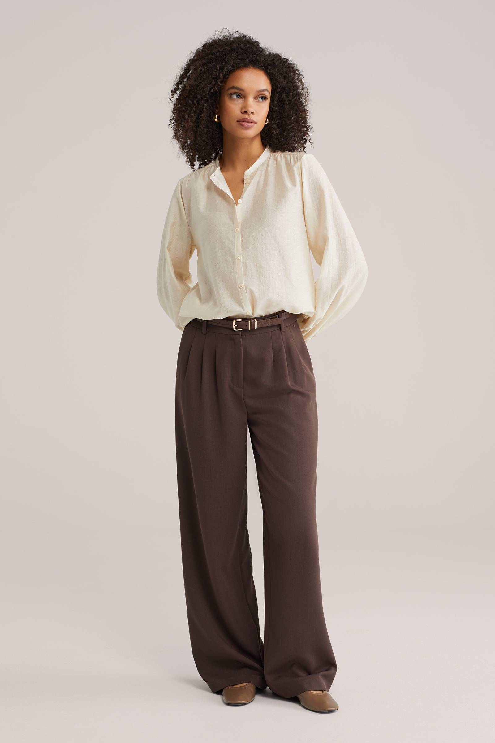 Dames blouse met jacquard