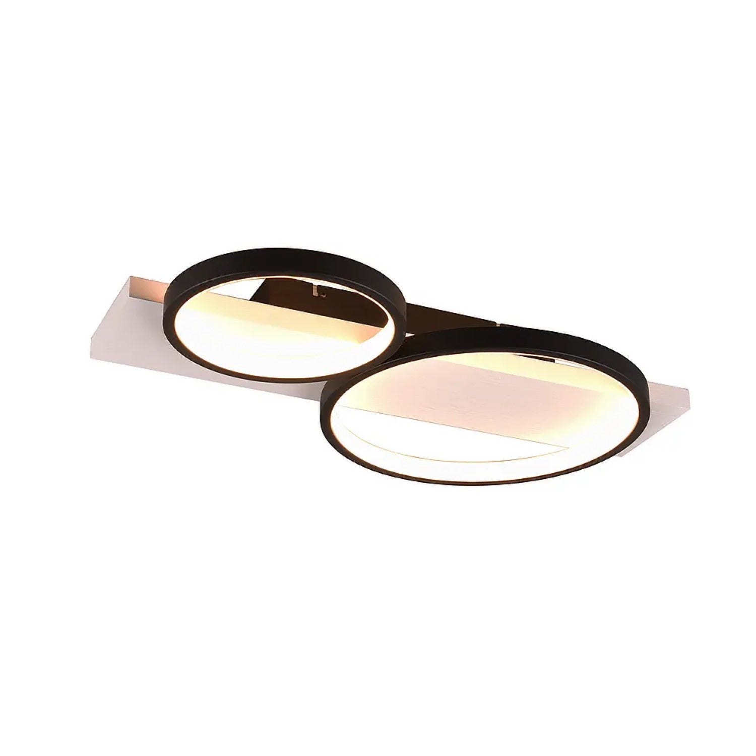 Trio Leuchten plafondlamp Medera - 2 lichts - 54 x 8  cm - zwart wit