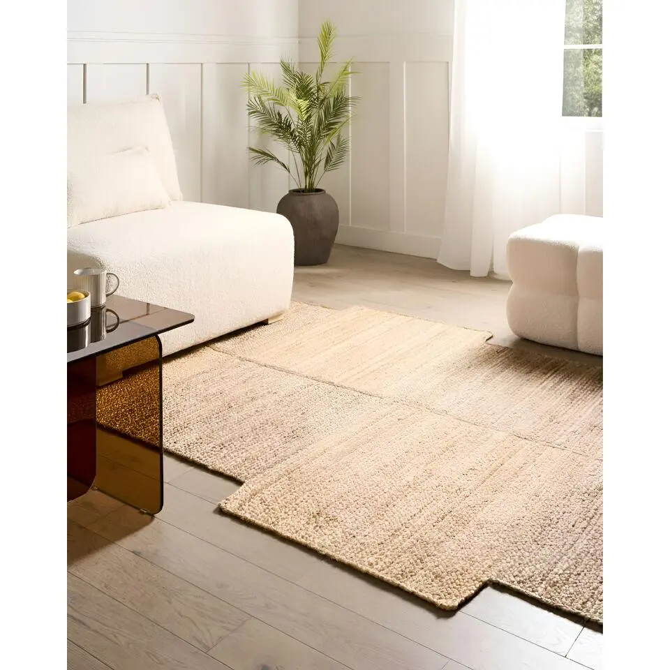 SANGLI - Vloerkleed - Beige - 160 x 230 cm - Jute