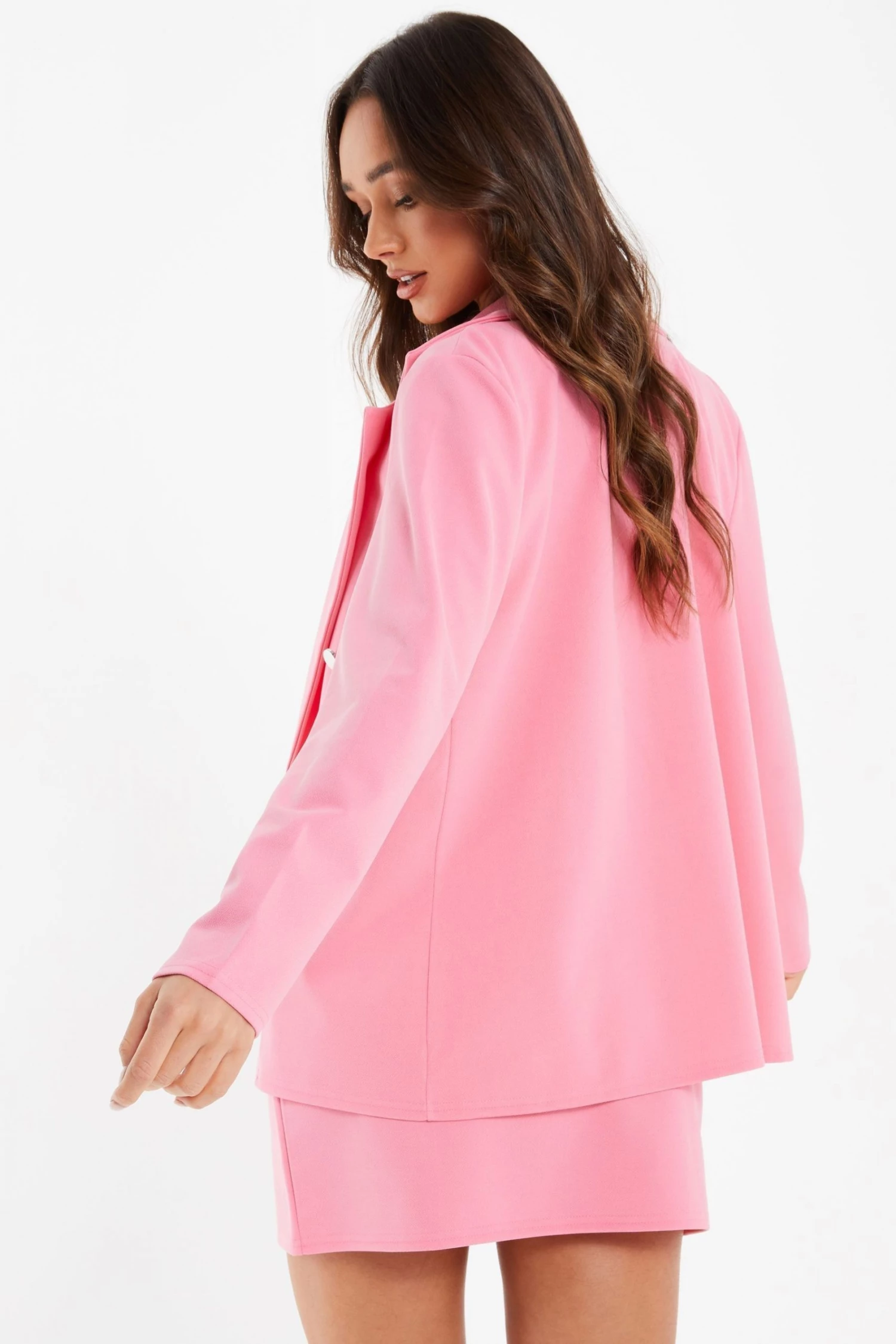 Quiz Pink Double Breasted Blazer