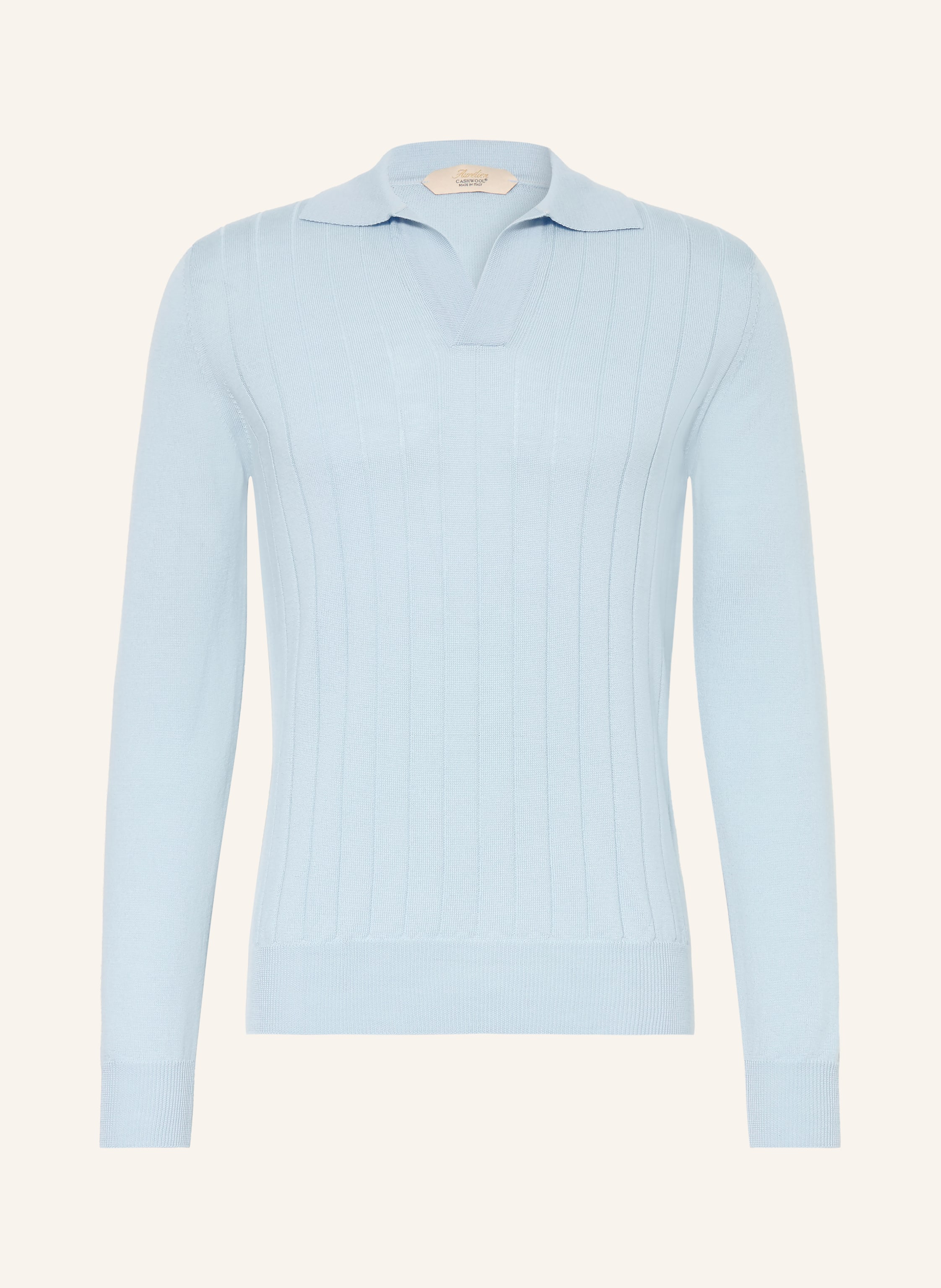 Aurélien Strick-Poloshirt aus Merinowolle