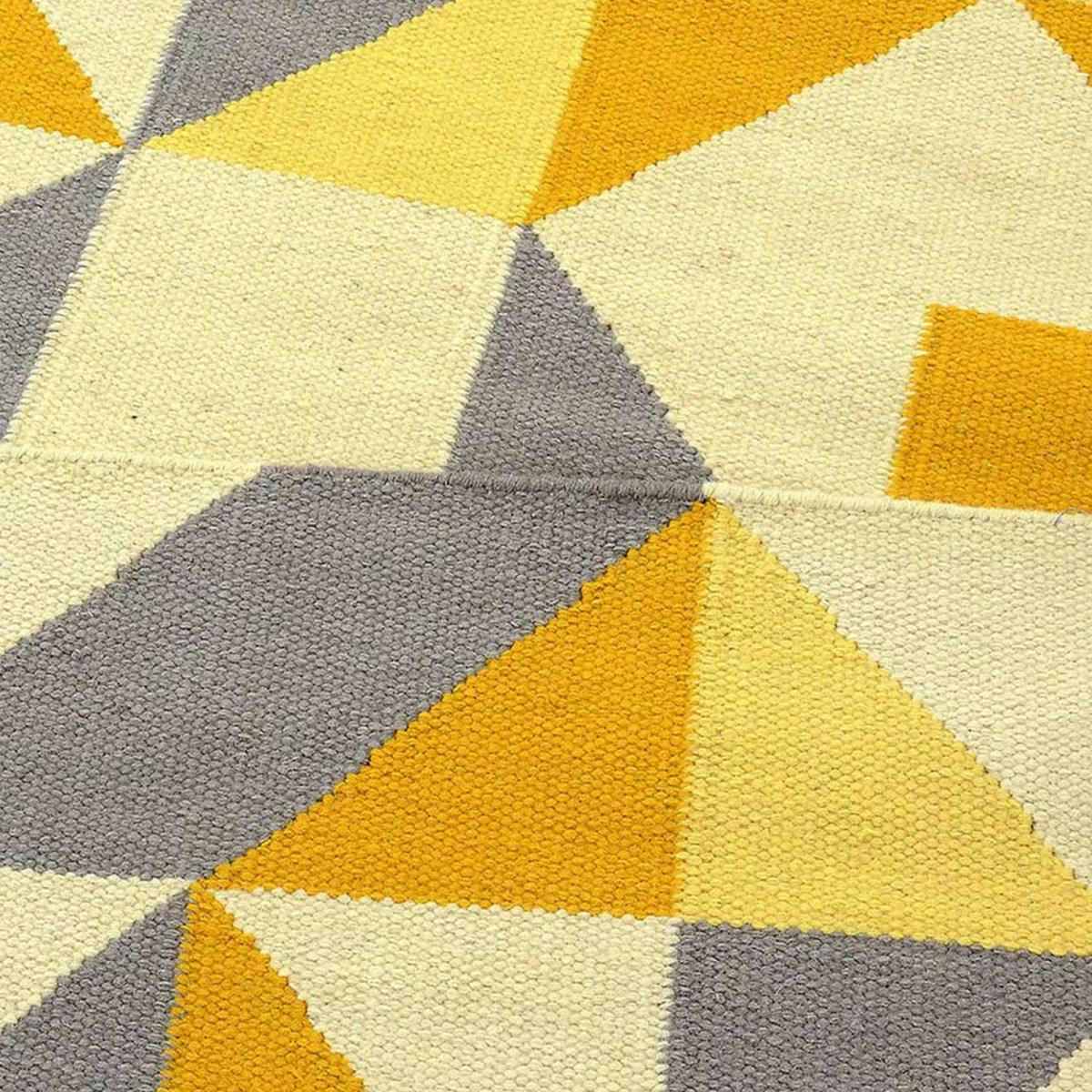SCANDIVIAN - Tapis kilim jaune 170x240