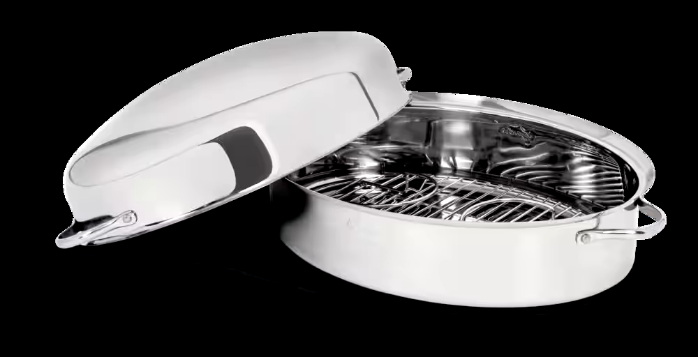 Lagostina 18/10 Stainless Steel Roaster w/ Removable Rack, 43 x 33cm