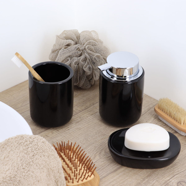 Mydelniczka ceramiczna do łazienki w połysku podstawka Loft