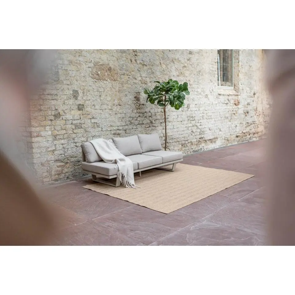 Interieur05 Jute buitenkleed naturel zigzag - 380 x 280 cm