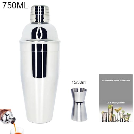 NNEOBA Cocktail Shaker with Jigger and Recipe
