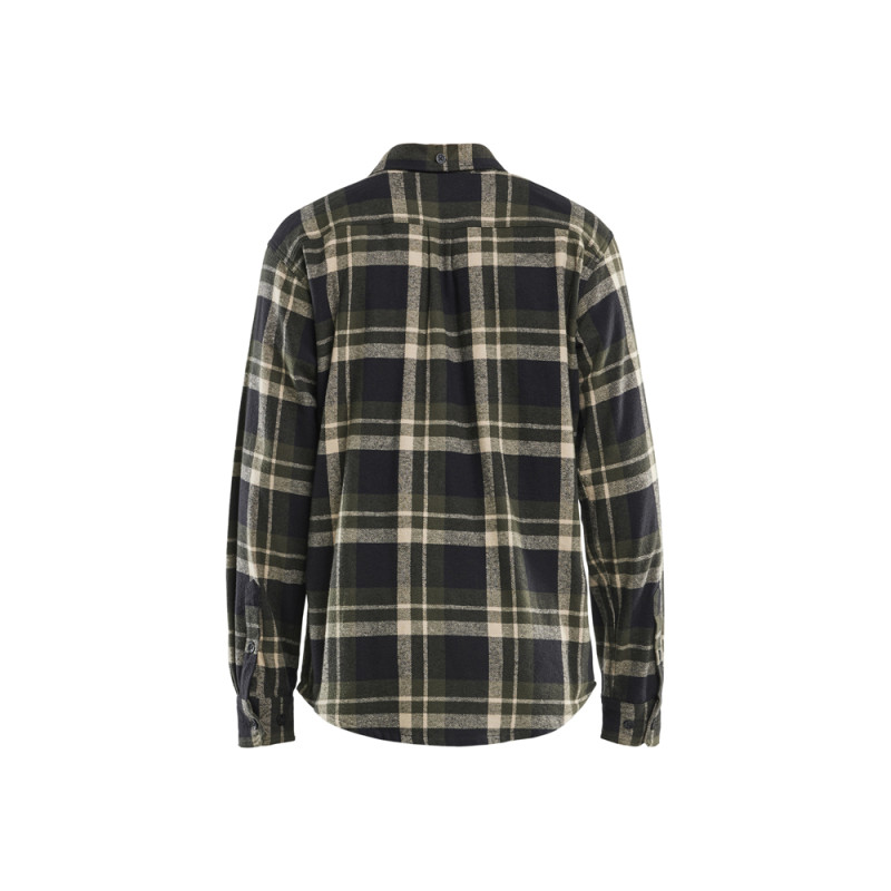 Chemise de travail en flanelle Striker vert forêt et noir XL BLAKLADER