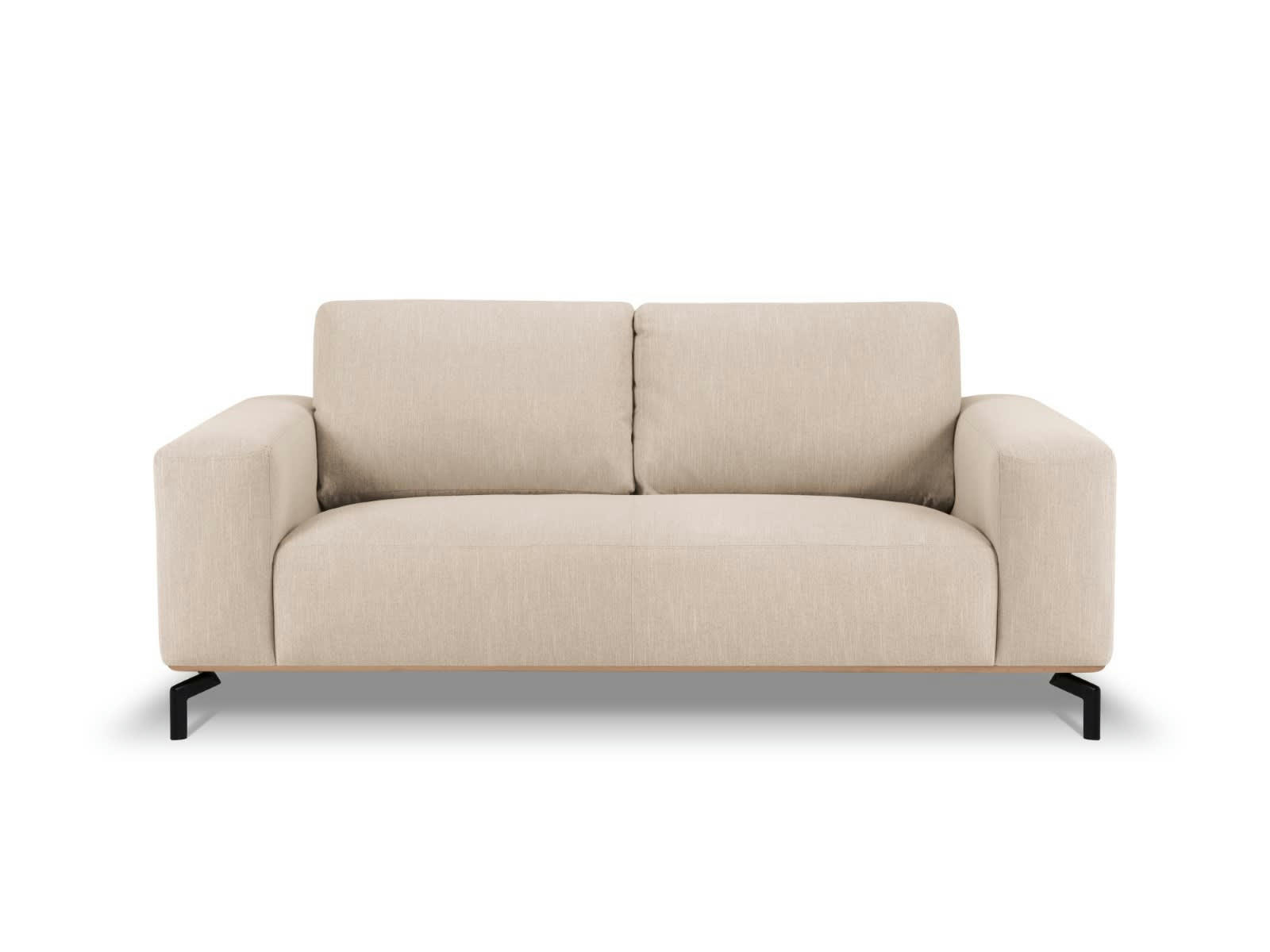 MARC - Canapé 2 places en Tissu Structurel Beige