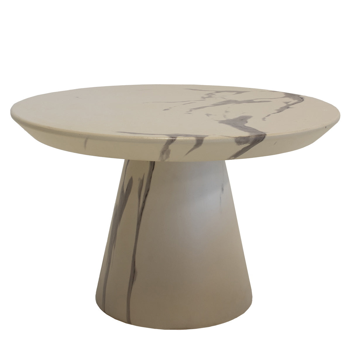 DÉJA Living Salontafel Flen Rond - Marmerlook - 60x60x38cm