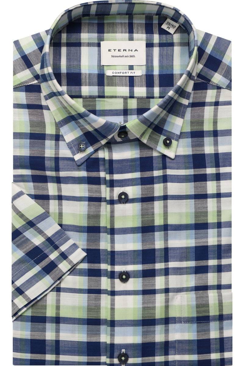 ETERNA Comfort Fit Tencel Hemd hellgrün, Kariert