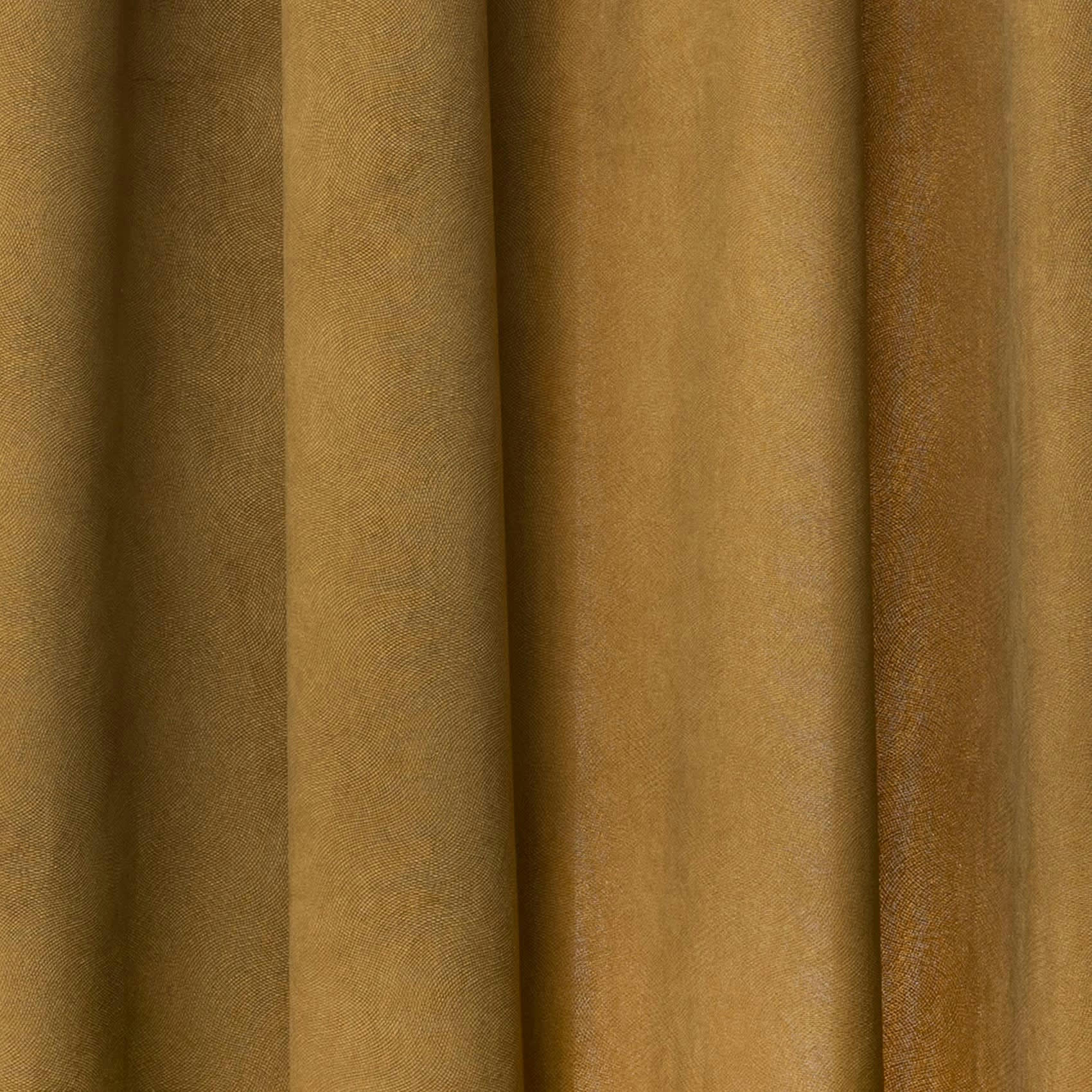 - Rideau uni esprit loft polyester/velours jaune ocre 140x260 cm