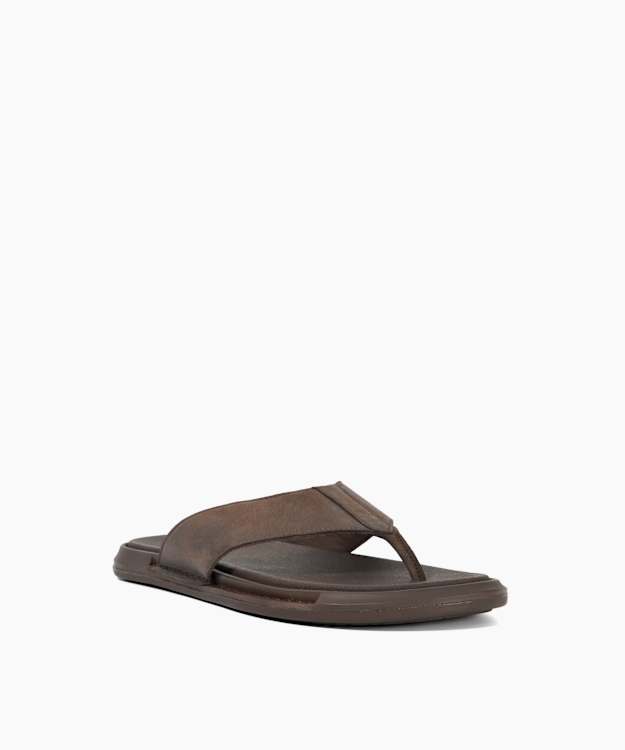 Inside Brown - Leather Toe Post Sandals