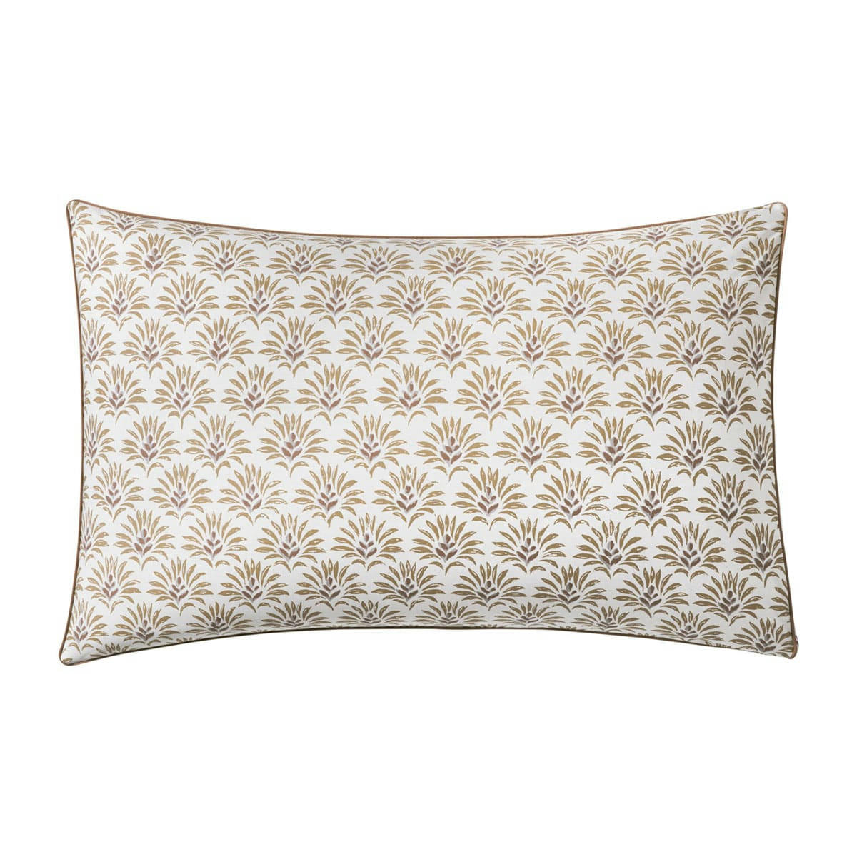 PALAIS DES VENTS - Taie d'oreiller en percale de coton rose et beige 50x75