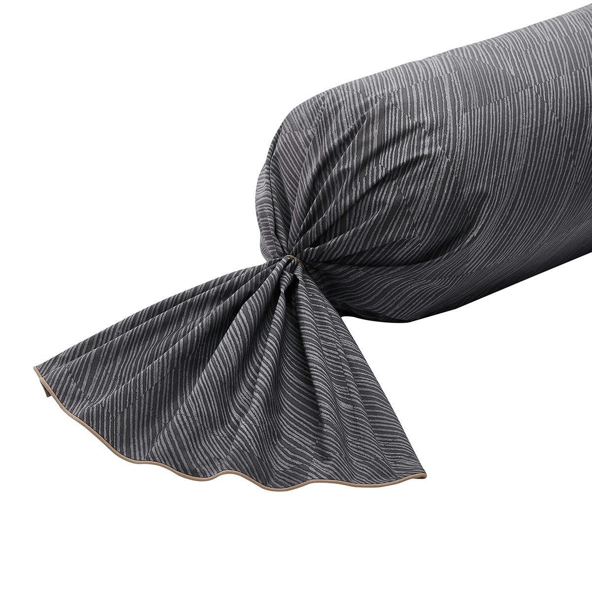 TRIBU - Taie de traversin percale bleu foncé 43x210 cm