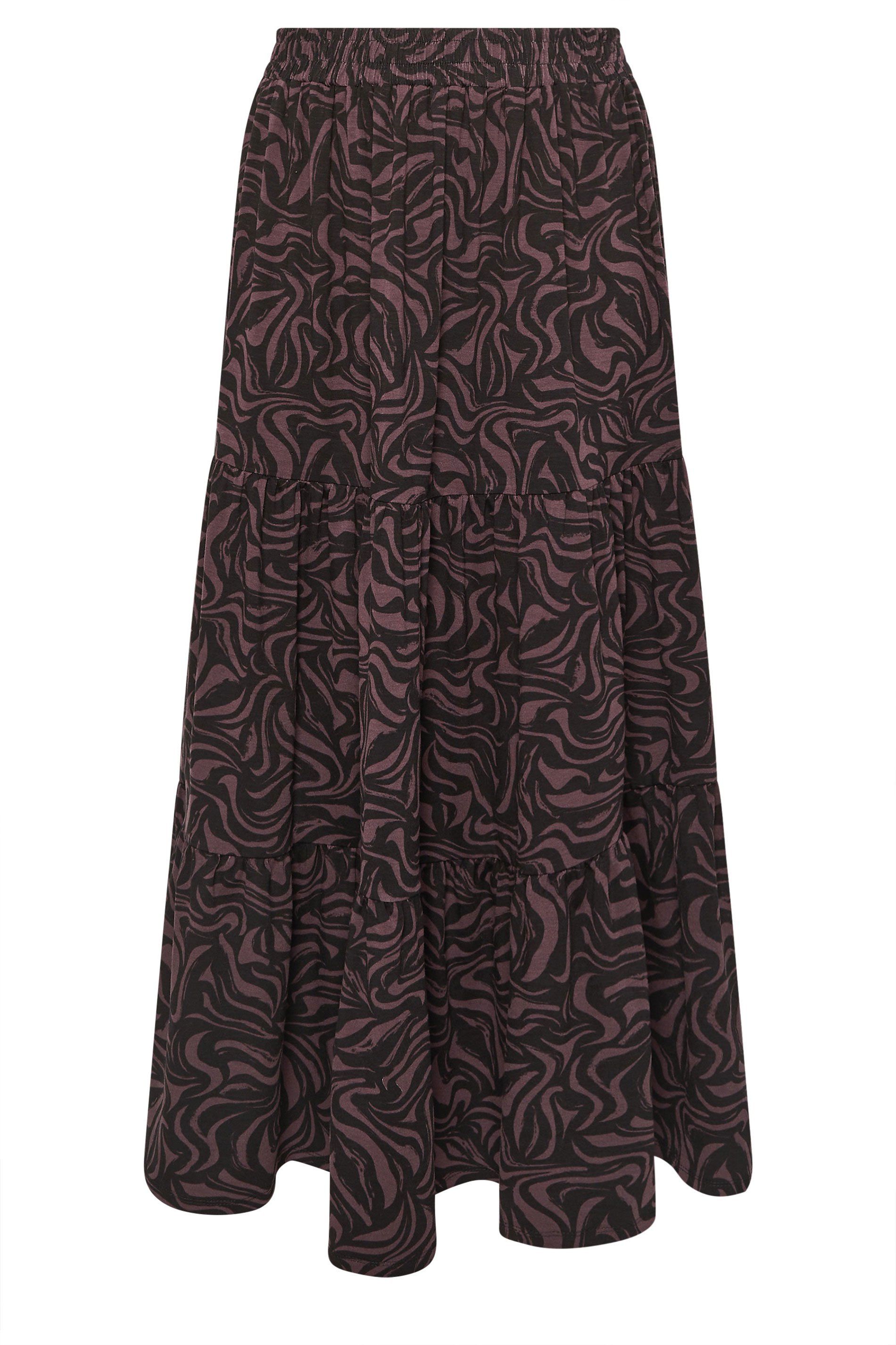 Yours Abstract Tiered Maxi Skirt