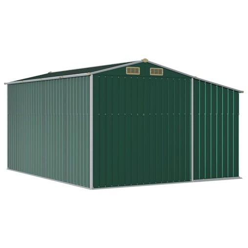 NNEVL Garden Shed Green 277x365.5x179 cm Galvanised Steel