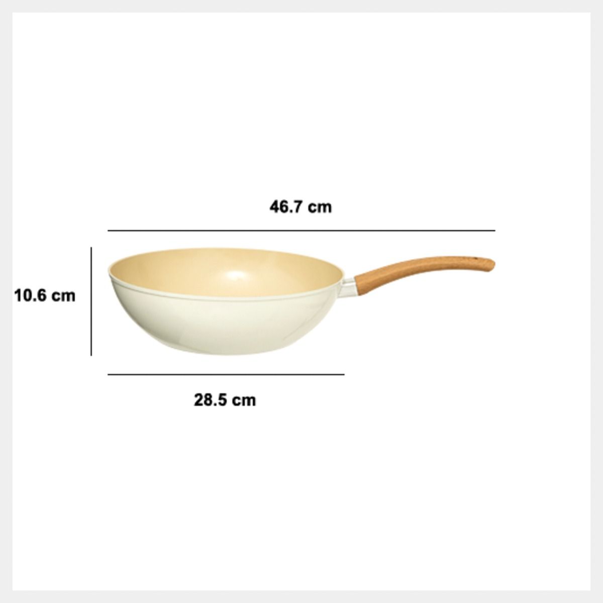 Wok HARMONY beżowy 28x10,6 cm