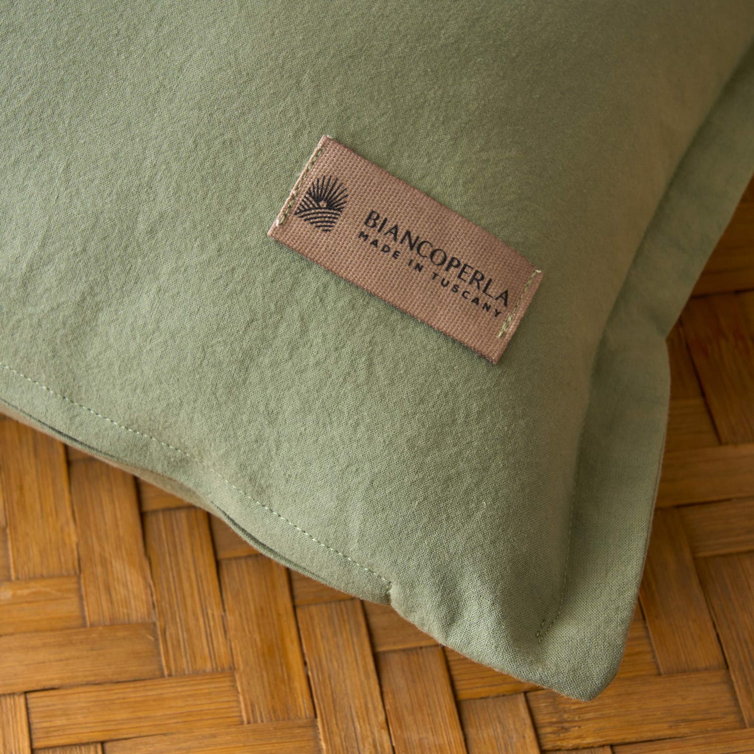 Cuscino Cloe verde 45x45 cm Biancoperla