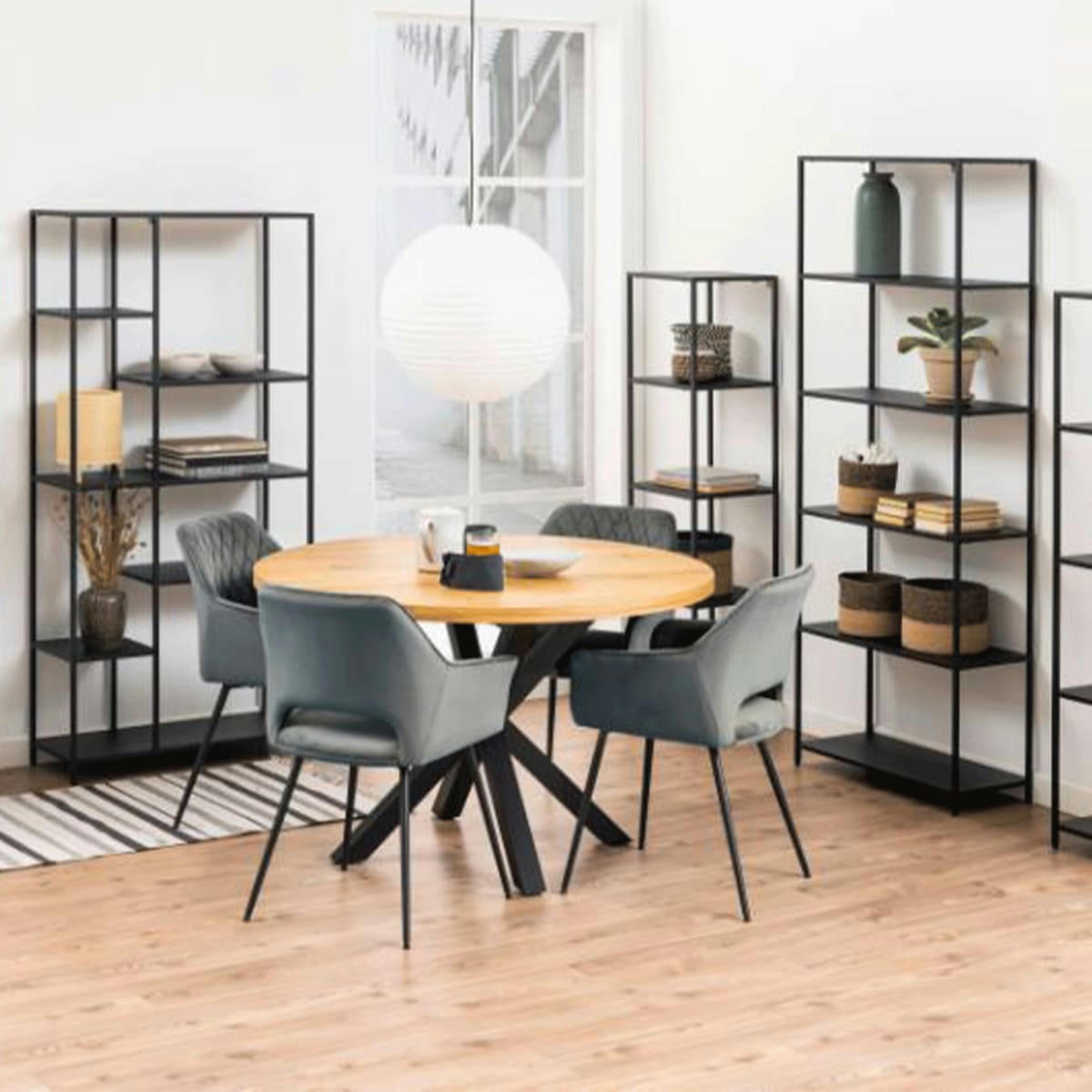 CASTLE - Etagère contemporaine en métal noir