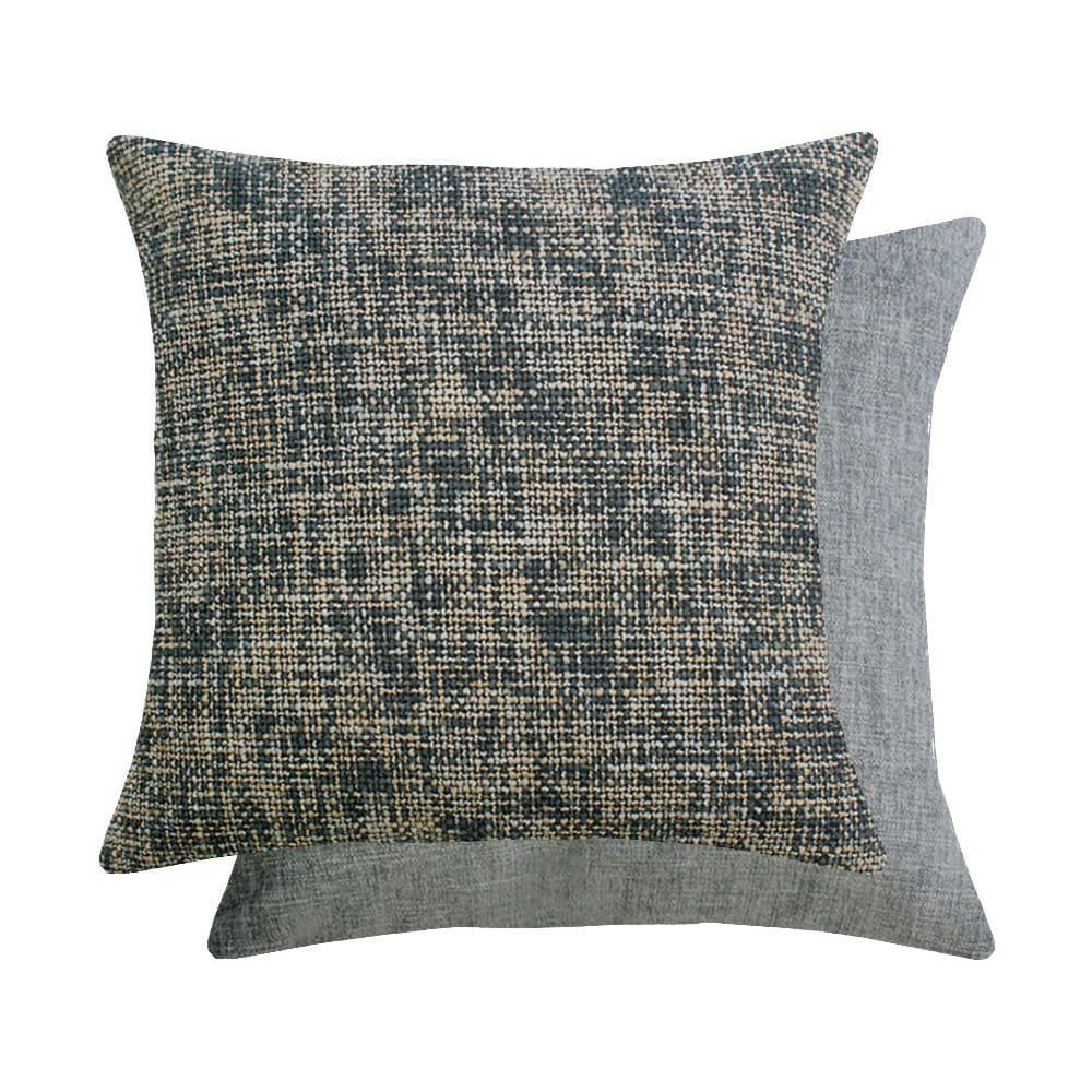 TWEED ROCHE - Housse de coussin  polyester gris 45x45