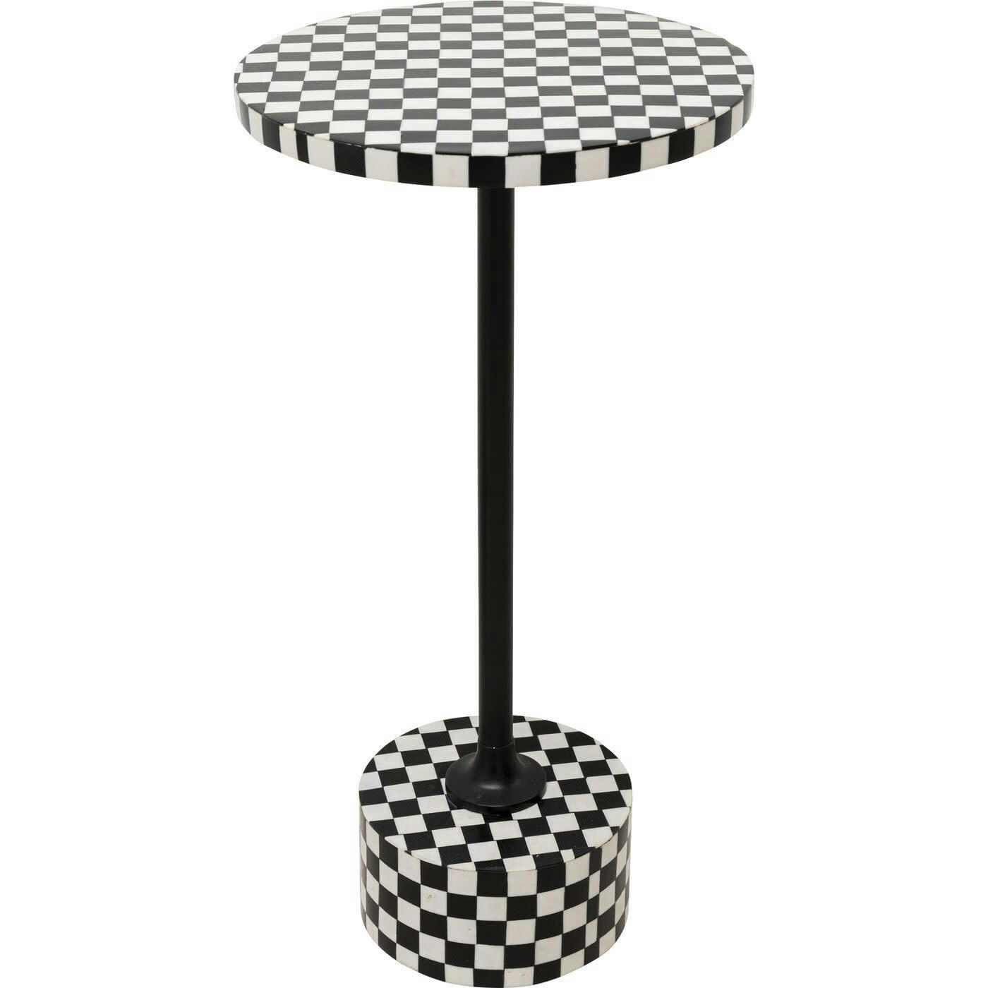 DOMERO - Table d'appoint Domero Chess 25cm noire et blanche Kare Design