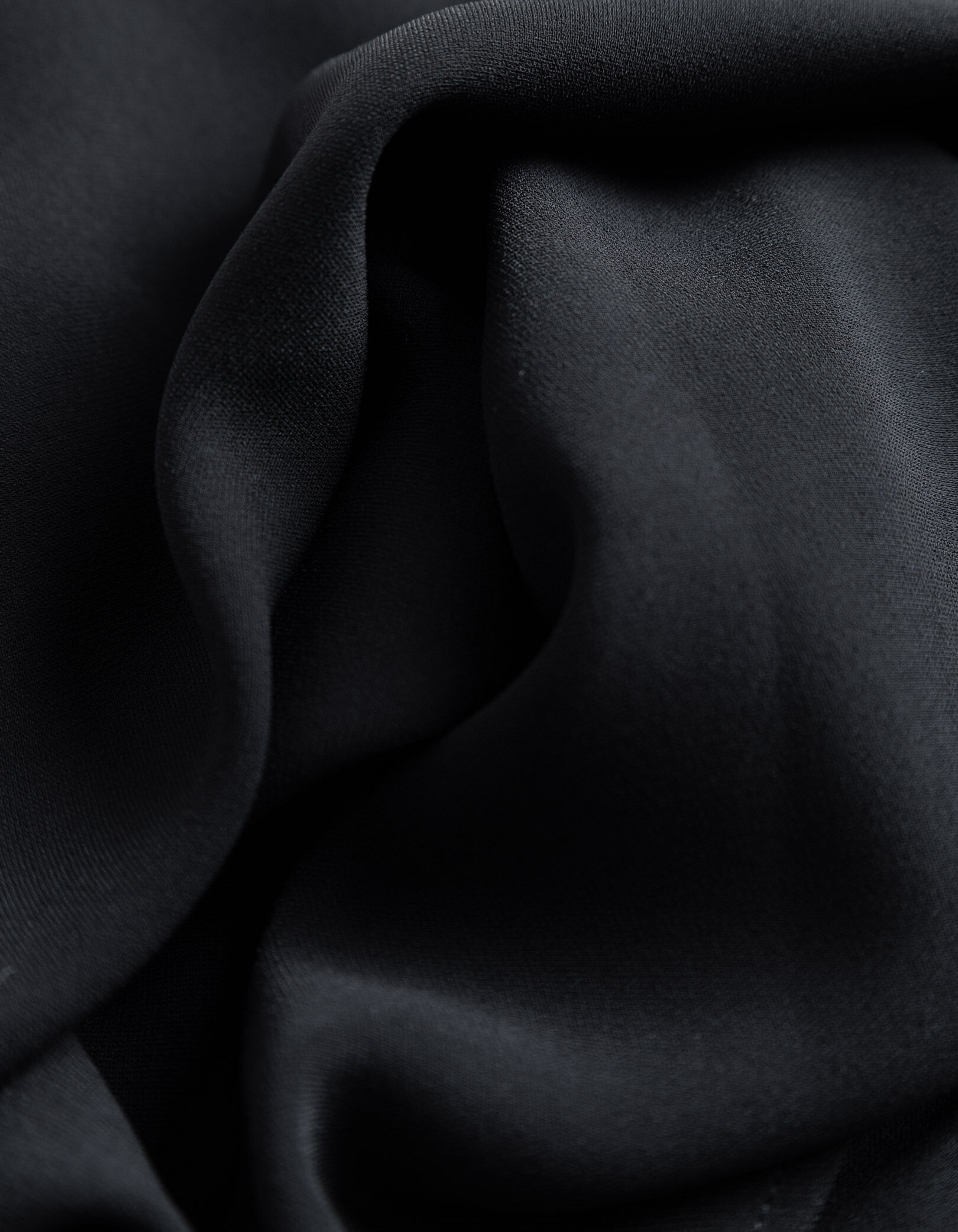 Chemise noire manches longues ajourées Femme