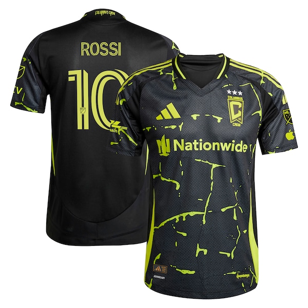 Diego Rossi Columbus Crew adidas 2025 The Goosebumps Kit Authentic Player Jersey - Black