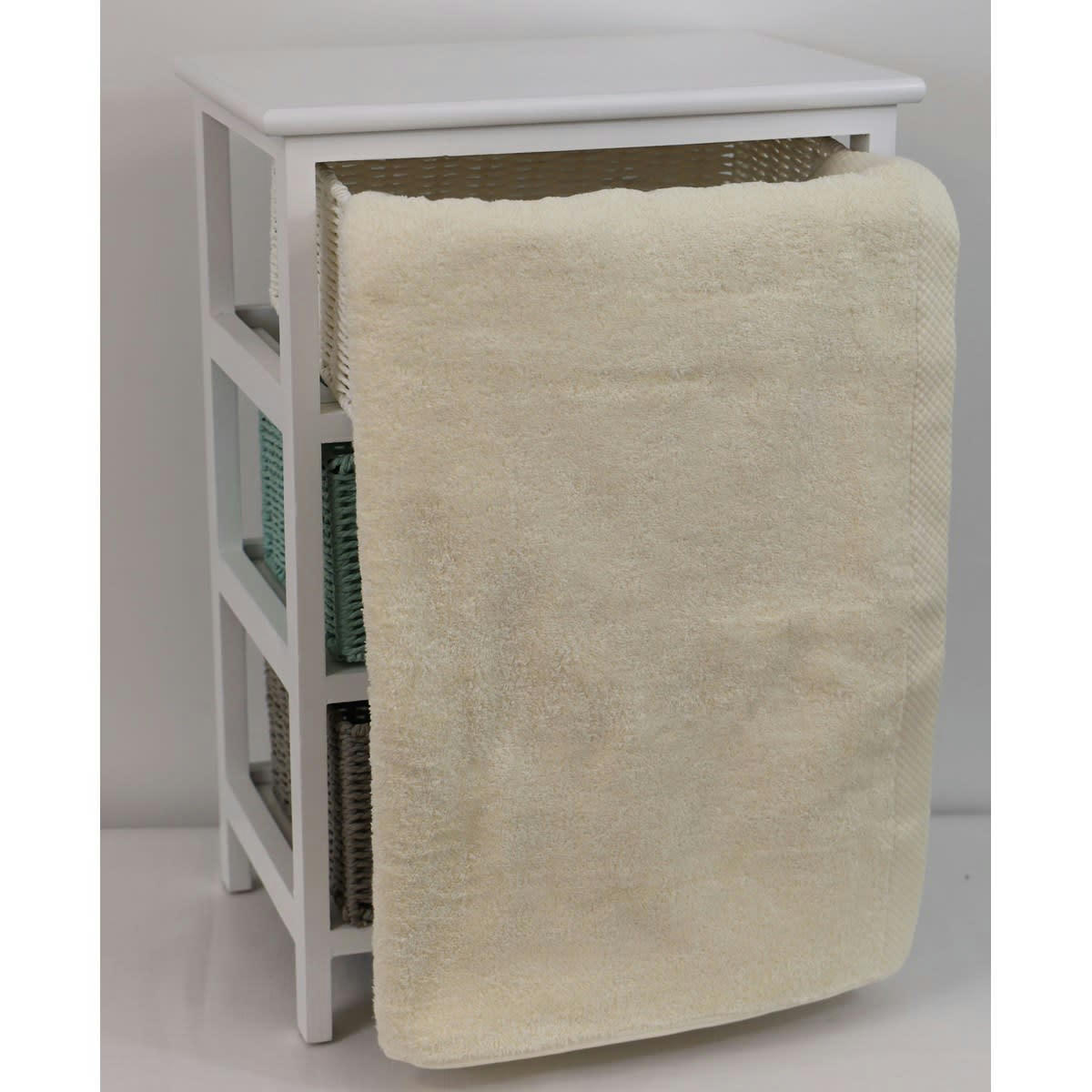 SERVIETTE ESSENTIELLE - Serviette de toilette éponge en coton ecru 50x100 cm