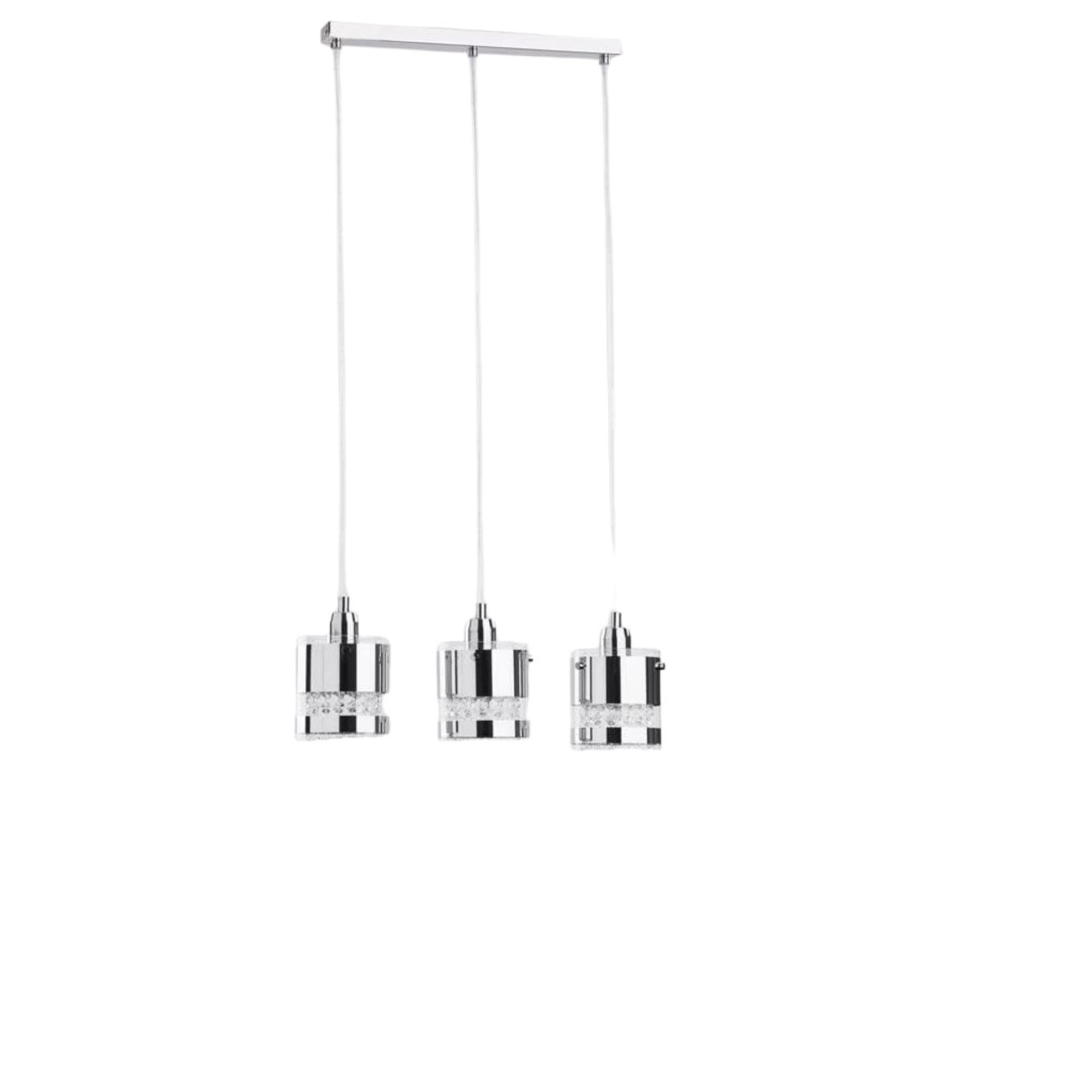 Lampa wisząca chromowana-srebrna Bruno 3xE27x60W wym: 94x40x12 cm Alfa