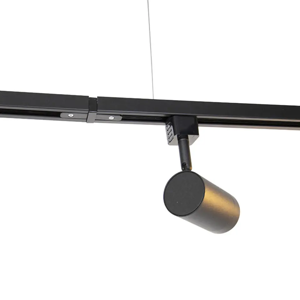 Qazqa railverlichting set iconic jeana zwart gu10