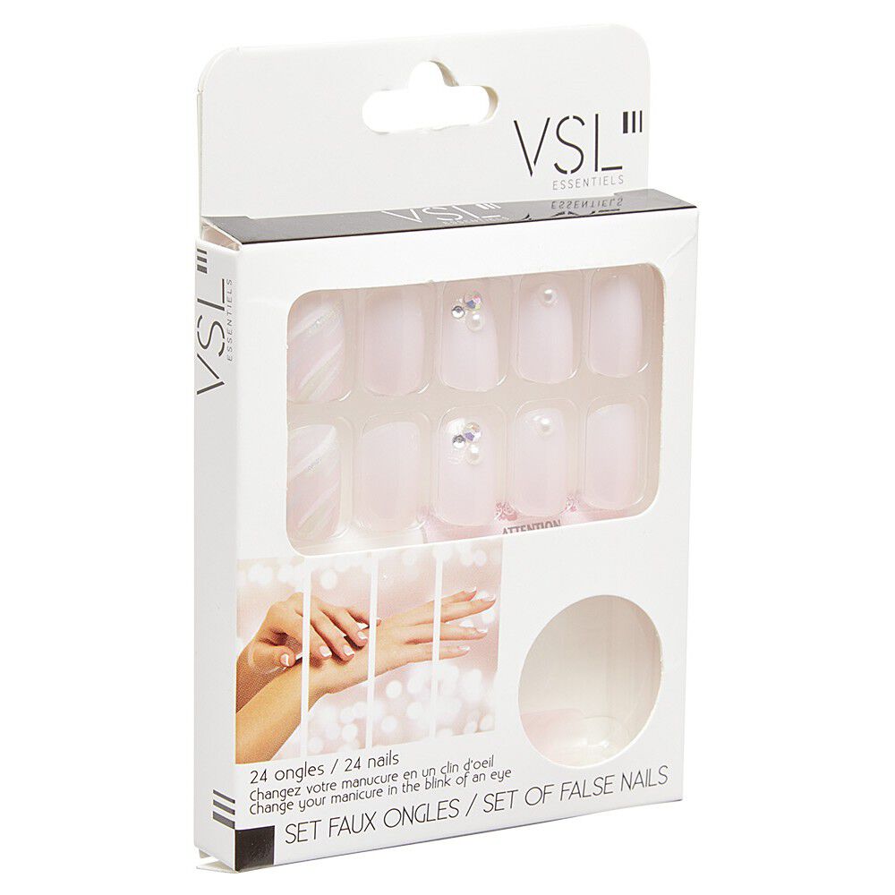 Faux ongles diamants x24