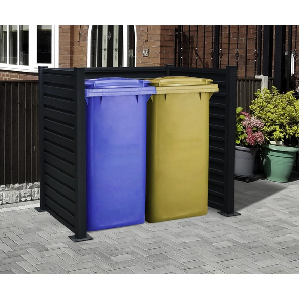 Mülltonnenbox, anthrazit, rechteckig, BxHxT: 150 x 122 x 100 cm